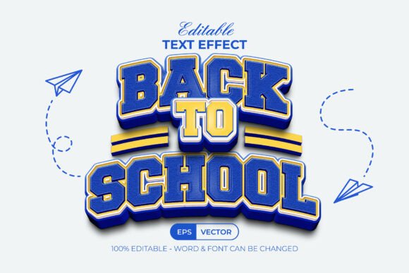 Download 3D Text Effect Back to School - Back to school Collection